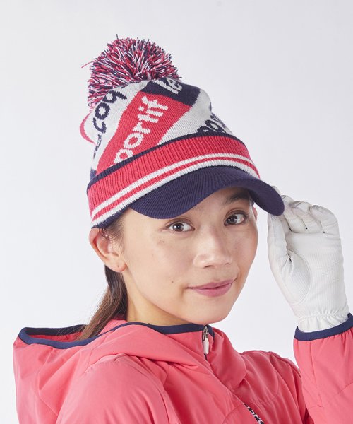 le coq sportif GOLF (ルコックスポルティフ（ゴルフ）)/庇付きニットキャップ/img01