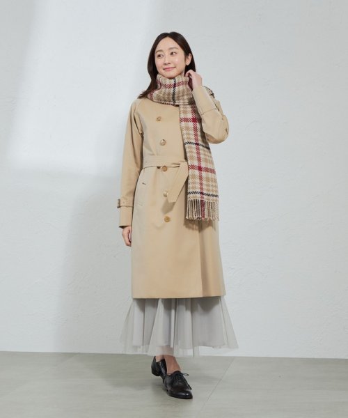 SANYO COAT(サンヨーコート)/エクストラファインメリノ 格子柄ストール【ユニセックス】/img02