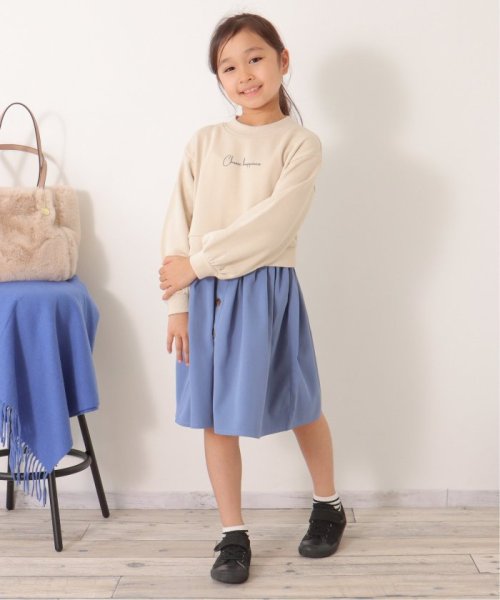 ikka kids(イッカ　キッズ)/前ボタンスカートドッキングワンピース（120〜160cm）/img15