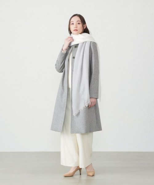 【アラシャンカシミヤ】カシミヤ　ステンカラーコート アラシャンカシミヤ