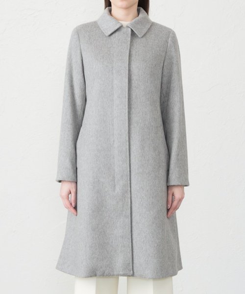 【アラシャンカシミヤ】カシミヤ　ステンカラーコート アラシャンカシミヤ