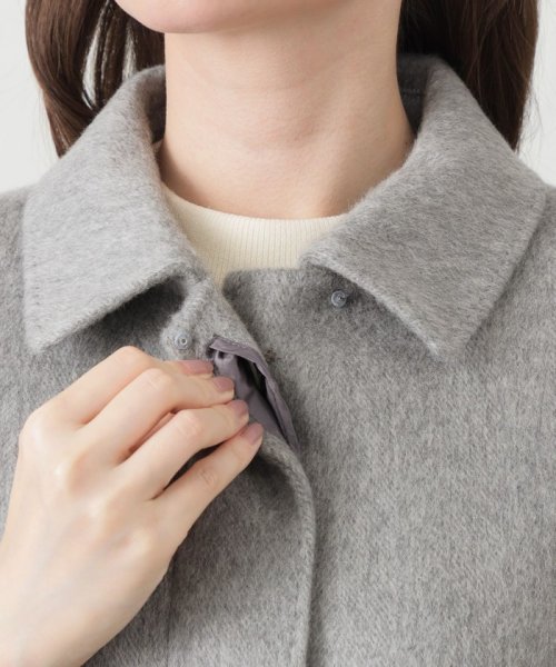 【アラシャンカシミヤ】カシミヤ　ステンカラーコート アラシャンカシミヤ