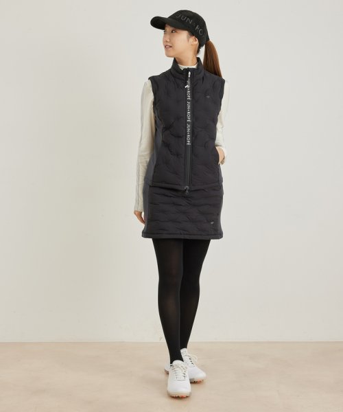 【撥水】【保温】ナイロンストレッチダウンベスト 