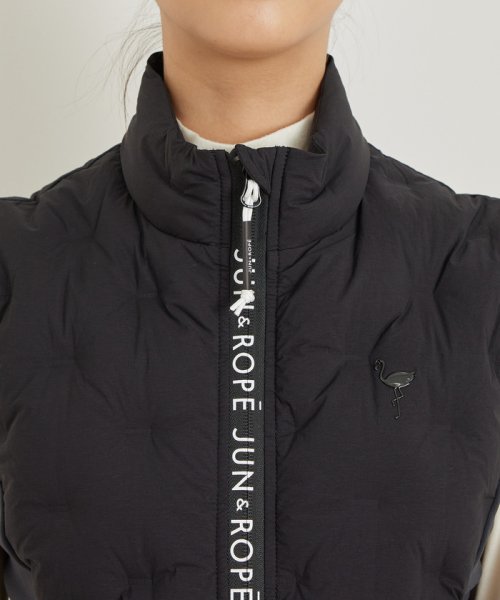 【撥水】【保温】ナイロンストレッチダウンベスト 