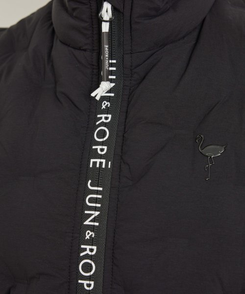 【撥水】【保温】ナイロンストレッチダウンベスト 