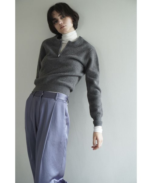 CLANE(クラネ)/W FACE HALF ZIP YAK KNIT TOPS/img11