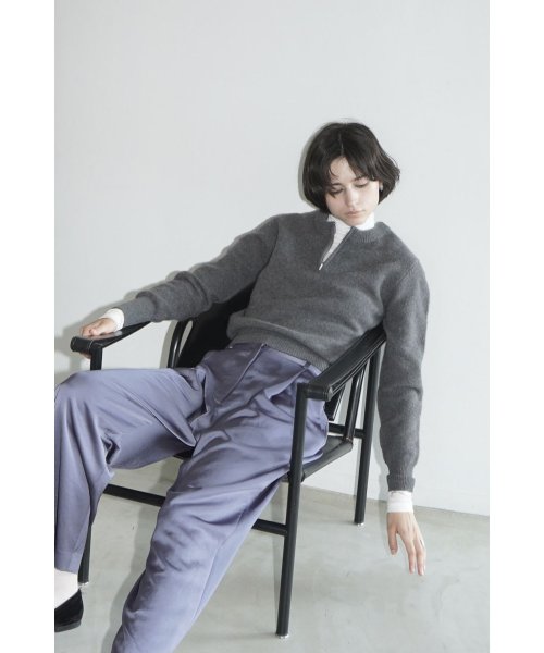 CLANE(クラネ)/W FACE HALF ZIP YAK KNIT TOPS/img16