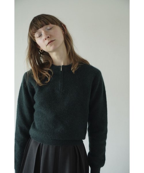 CLANE(クラネ)/W FACE HALF ZIP YAK KNIT TOPS/img27