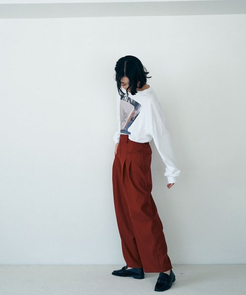 marjour(マージュール)/COLOR TWILL TUCK PANTS/img06