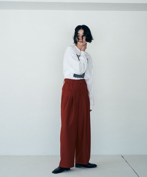 marjour(マージュール)/COLOR TWILL TUCK PANTS/img08