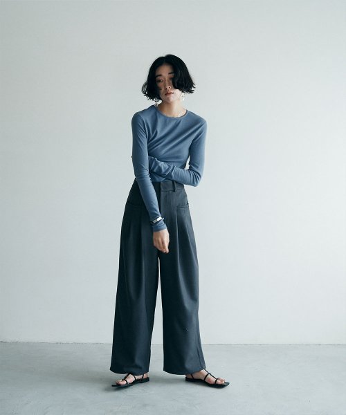 marjour(マージュール)/COLOR TWILL TUCK PANTS/img09