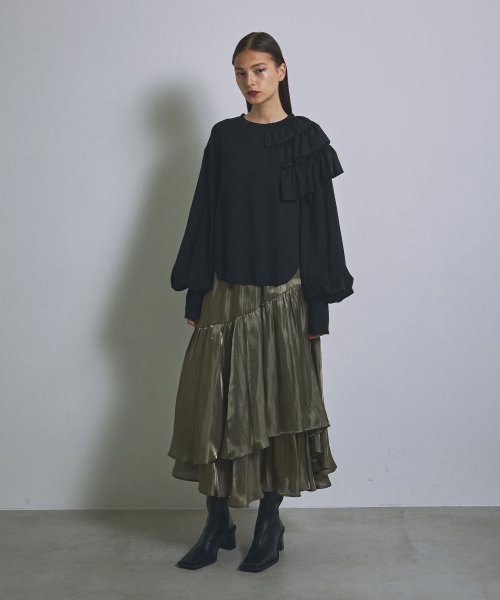 MIELI INVARIANT(ミエリ インヴァリアント)/Frill Shoulfer Round Tops/img14