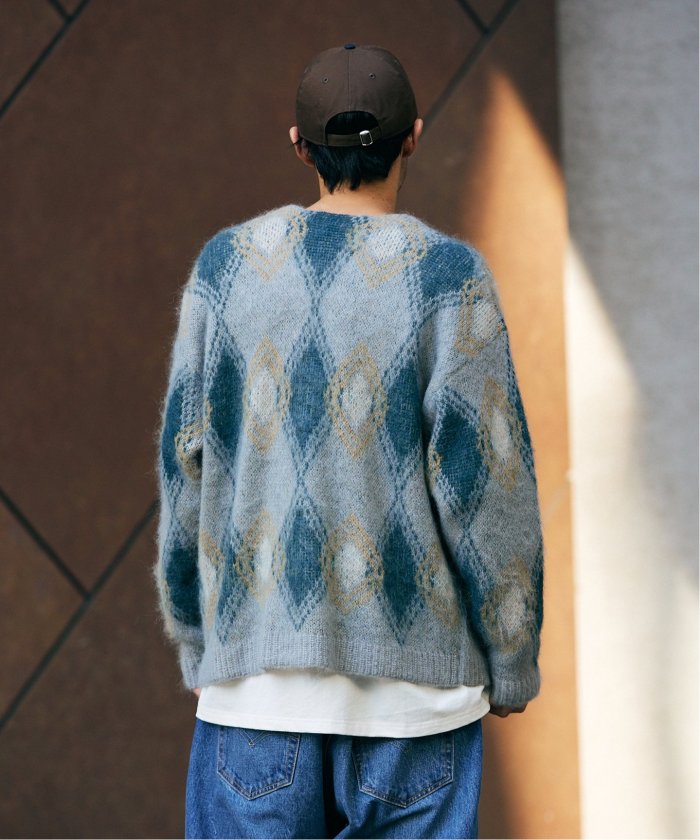 予約》【J.S.Homestead / Stead】5G KID-MOHAIR MIX W-ARGYLE C/D