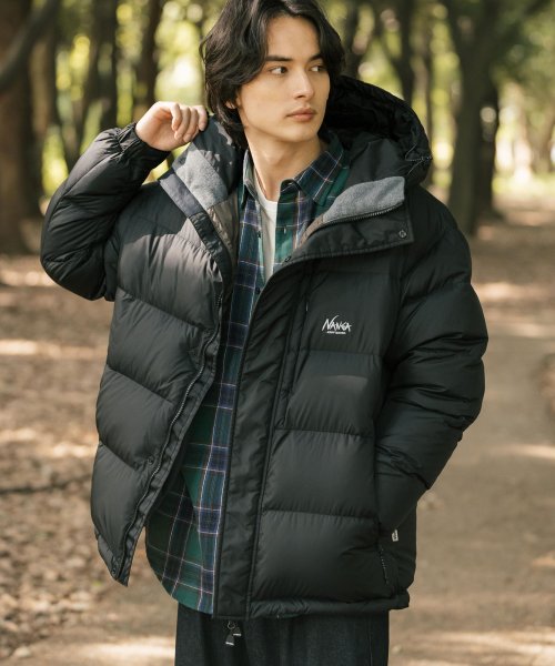NANGA ナンガ レトロ ダウンジャケット 河田フェザー メンズ アウター 軽量 撥水 防寒 アウトドア キャンプ カジュアル KRIFF MAYER 231 着丈 KRIFF 肩幅 身幅 約62cm 袖丈 NANGA MAYER 耐久性