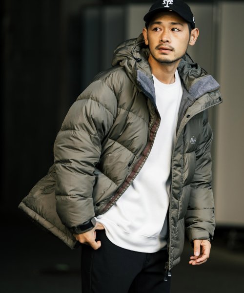 NANGA ナンガ レトロ ダウンジャケット 河田フェザー メンズ アウター 軽量 撥水 防寒 アウトドア キャンプ カジュアル KRIFF MAYER 231 着丈 KRIFF 肩幅 身幅 約62cm 袖丈 NANGA MAYER 耐久性