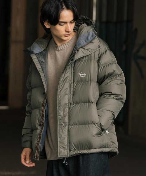 NANGA ナンガ レトロ ダウンジャケット 河田フェザー メンズ アウター 軽量 撥水 防寒 アウトドア キャンプ カジュアル KRIFF MAYER 231 着丈 KRIFF 肩幅 身幅 約62cm 袖丈 NANGA MAYER 耐久性