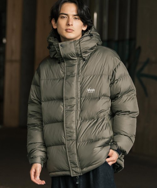 NANGA ナンガ レトロ ダウンジャケット 河田フェザー メンズ アウター 軽量 撥水 防寒 アウトドア キャンプ カジュアル KRIFF MAYER 231 着丈 KRIFF 肩幅 身幅 約62cm 袖丈 NANGA MAYER 耐久性