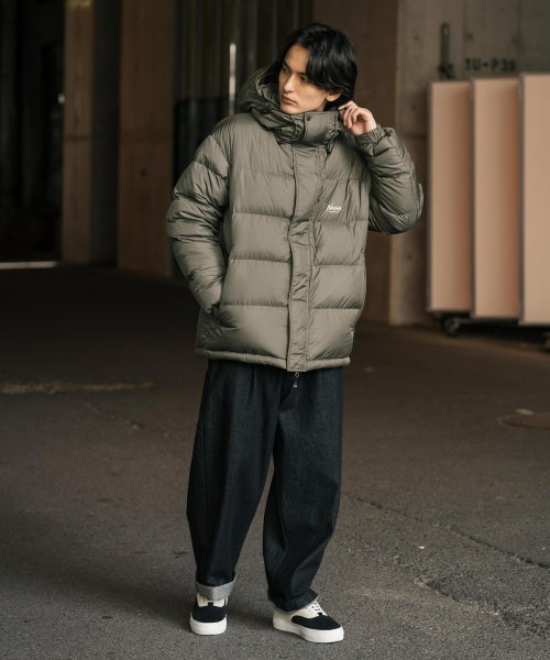 NANGA ナンガ レトロ ダウンジャケット 河田フェザー メンズ アウター 軽量 撥水 防寒 アウトドア キャンプ カジュアル KRIFF MAYER 231 着丈 KRIFF 肩幅 身幅 約62cm 袖丈 NANGA MAYER 耐久性