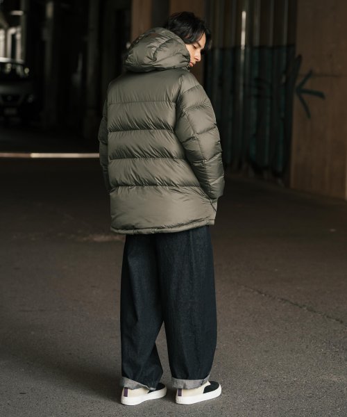 NANGA ナンガ レトロ ダウンジャケット 河田フェザー メンズ アウター 軽量 撥水 防寒 アウトドア キャンプ カジュアル KRIFF MAYER 231 着丈 KRIFF 肩幅 身幅 約62cm 袖丈 NANGA MAYER 耐久性