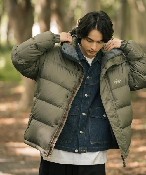 NANGA ナンガ レトロ ダウンジャケット 河田フェザー メンズ アウター 軽量 撥水 防寒 アウトドア キャンプ カジュアル KRIFF MAYER 231 着丈 KRIFF 肩幅 身幅 約62cm 袖丈 NANGA MAYER 耐久性