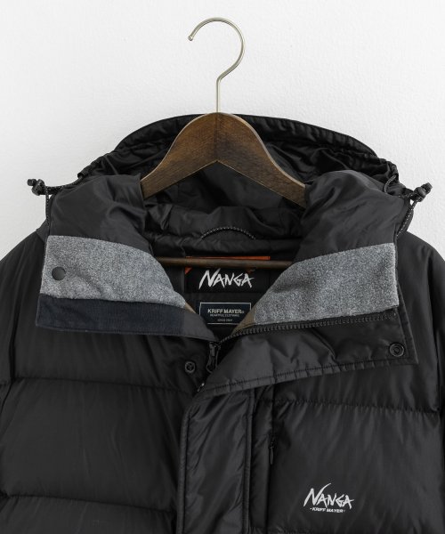 NANGA ナンガ レトロ ダウンジャケット 河田フェザー メンズ アウター 軽量 撥水 防寒 アウトドア キャンプ カジュアル KRIFF MAYER 231 着丈 KRIFF 肩幅 身幅 約62cm 袖丈 NANGA MAYER 耐久性