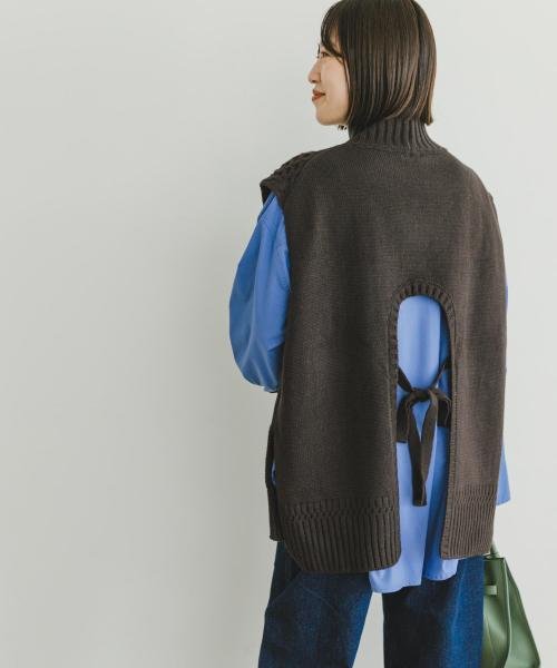 ITEMS URBANRESEARCH(アイテムズ アーバンリサーチ（レディース）)/ハイネックケーブルビックベスト/img06