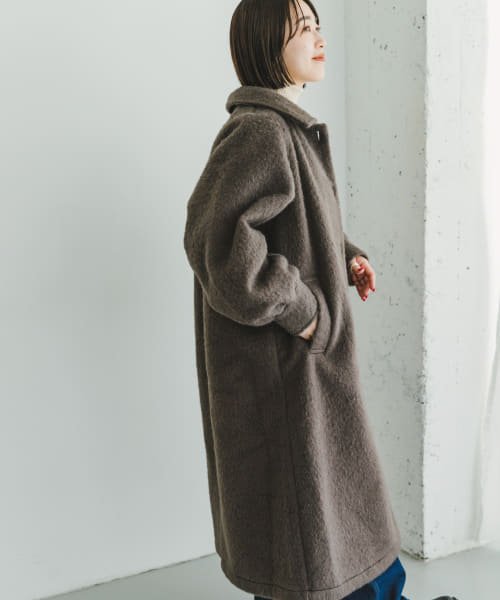 ITEMS URBANRESEARCH(アイテムズ アーバンリサーチ（レディース）)/シャギースタンドカラーコート/img01