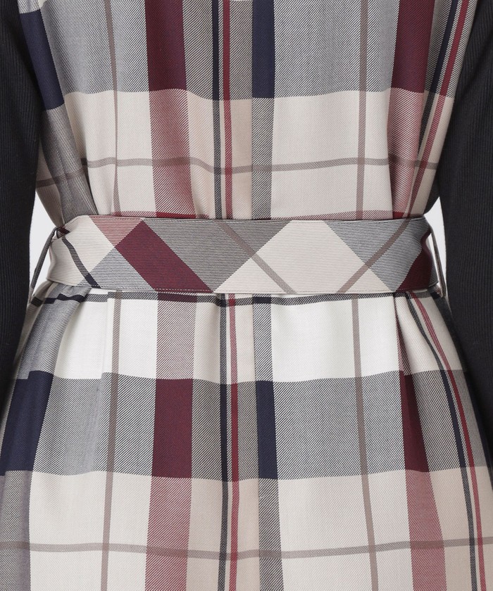 クレストブリッジチェックドビーカラーペンテレココンビドレス