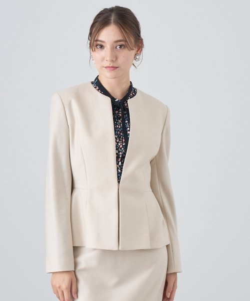 【セットアップ対応商品】ウールツイルジャージペプラムジャケット 着用サイズ なし あり 168cm 164cm