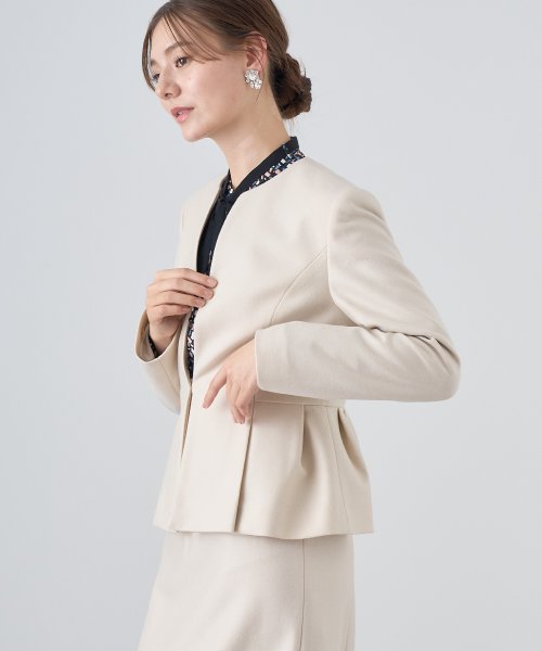 【セットアップ対応商品】ウールツイルジャージペプラムジャケット 着用サイズ なし あり 168cm 164cm