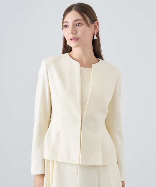 【セットアップ対応商品】ウールツイルジャージペプラムジャケット 着用サイズ なし あり 168cm 164cm
