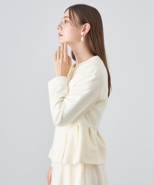 【セットアップ対応商品】ウールツイルジャージペプラムジャケット 着用サイズ なし あり 168cm 164cm