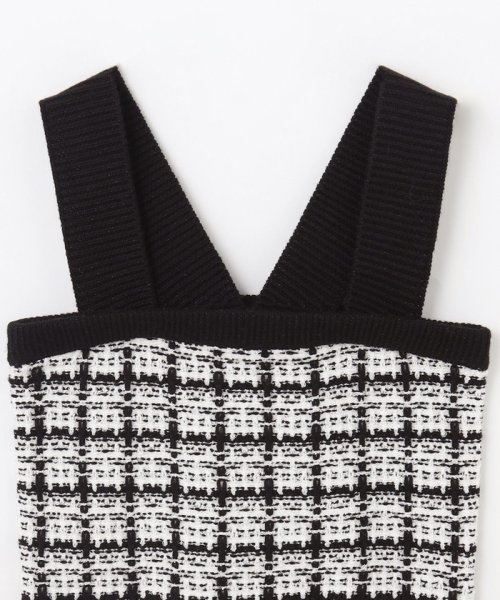 チェックニットビスチェ 