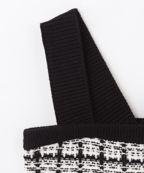 チェックニットビスチェ 