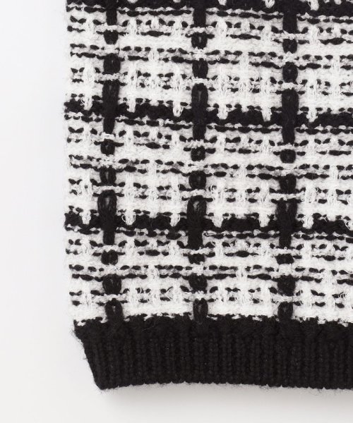 チェックニットビスチェ 