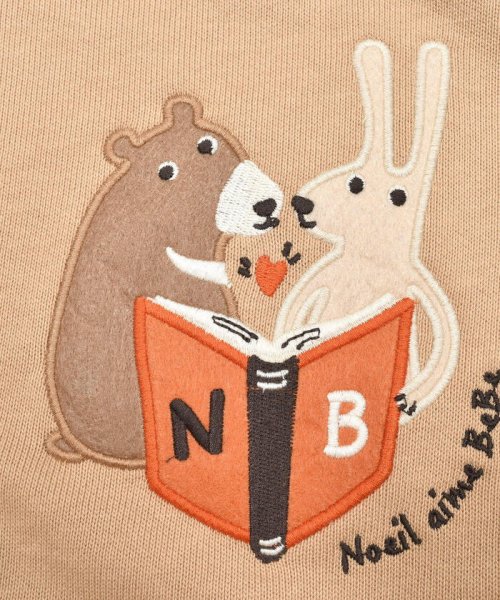 Noeil aime BeBe(ノイユ　エーム　べべ)/クマウサギスリット入りパッチワークトレーナー(80~130cm)/img17
