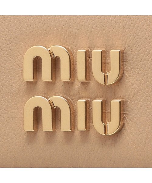 MIUMIU(ミュウミュウ)/ミュウミュウ 二つ折り財布 マテラッセ ベージュ レディース MIU MIU 5ML225 2FPP F0036 MATELASSE SABBIA ロゴ/img06