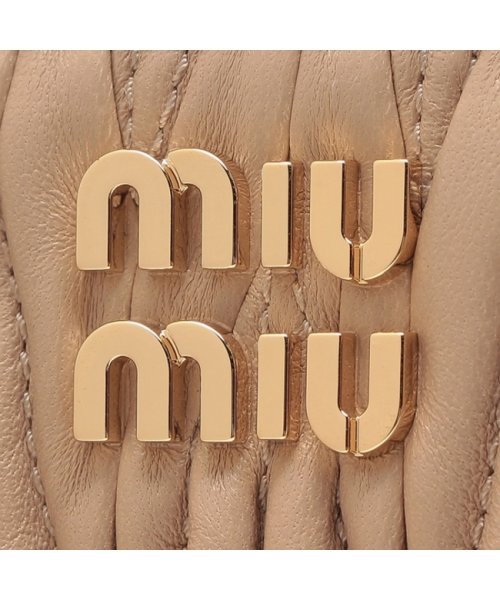 MIUMIU(ミュウミュウ)/ミュウミュウ 二つ折り財布 マテラッセ ミニ財布 ベージュ レディース MIU MIU 5ML522 2FPP F0036/img06