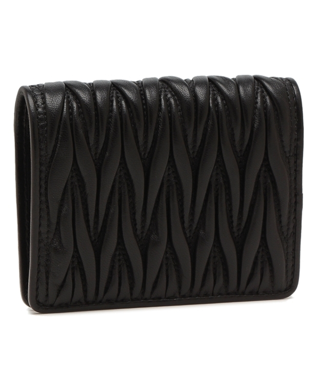 美品 MIU MIU 二つ折り財布マテラッセ ブラック