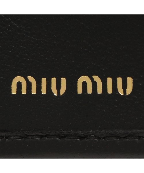 MIUMIU(ミュウミュウ)/ミュウミュウ 二つ折り財布 マテラッセ ミニ財布 ブラック レディース MIU MIU 5MV204 2FPP F0002 MATELASSE NERO ロゴ/img08