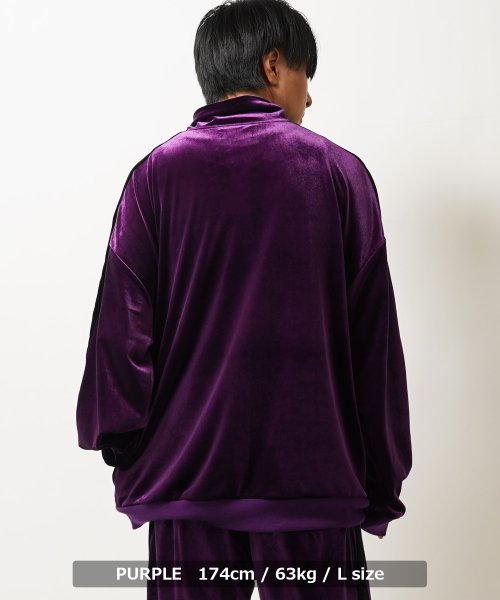 1111clothing(ワンフォークロージング)/◆ベロア トラックジャケット 【セットアップ可能】◆ ベロア トラックジャケット メンズ オーバーサイズ ジャージ レディース フルジップ セットアップ/img12