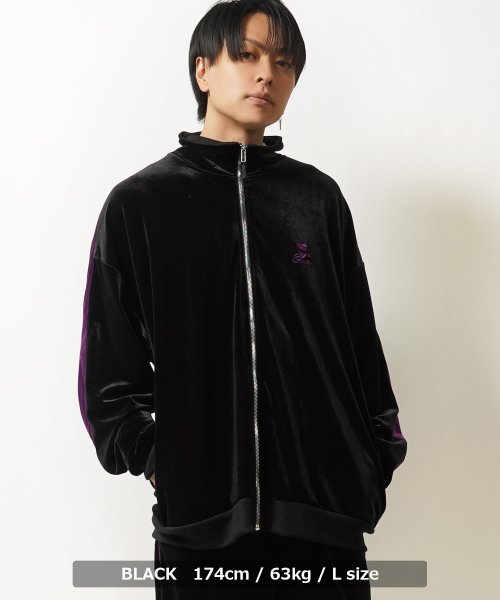 1111clothing(ワンフォークロージング)/◆ベロア トラックジャケット 【セットアップ可能】◆ ベロア トラックジャケット メンズ オーバーサイズ ジャージ レディース フルジップ セットアップ/img16