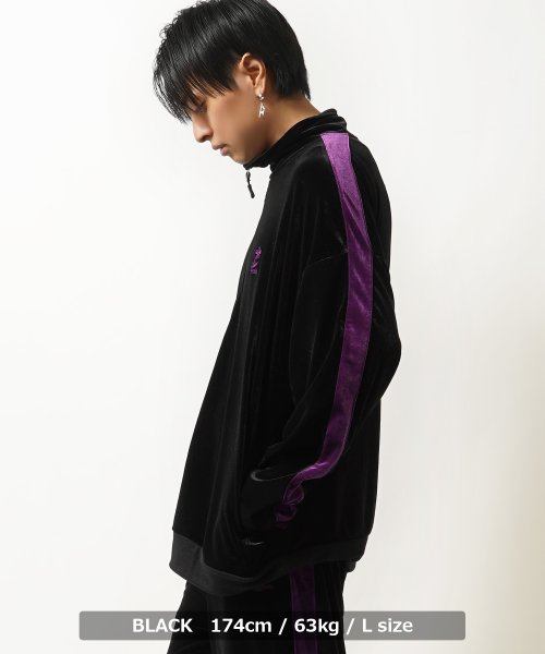 1111clothing(ワンフォークロージング)/◆ベロア トラックジャケット 【セットアップ可能】◆ ベロア トラックジャケット メンズ オーバーサイズ ジャージ レディース フルジップ セットアップ/img17