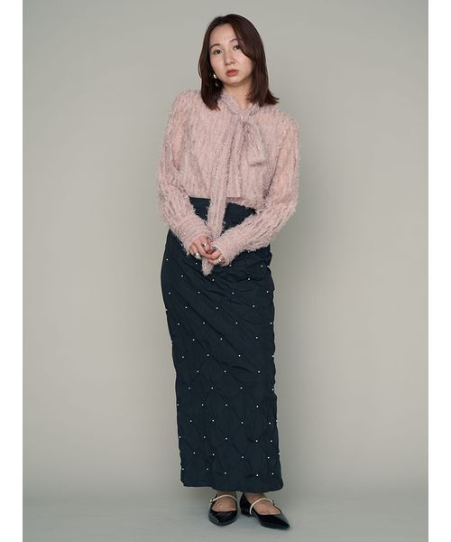 スモッキングジャガードパール刺繍スカート(505691232)｜阪急百貨店