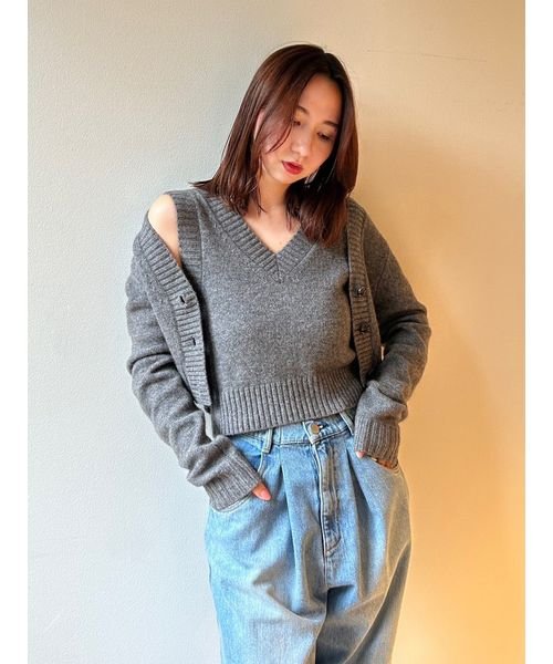 ラクーンアンサンブルニット 予めご了承ください