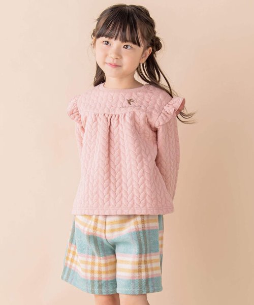 Noeil aime BeBe(ノイユ　エーム　べべ)/モッサチェックキュロットスカート(90~130cm)/img03