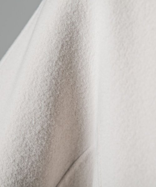 ロング丈シャルムリバービーバーコート 光沢感