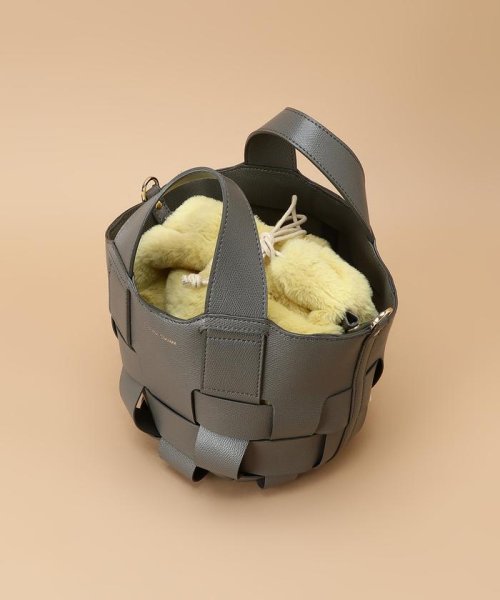 ファー巾着付きメッシュバッグ  V1211174520(9295円)