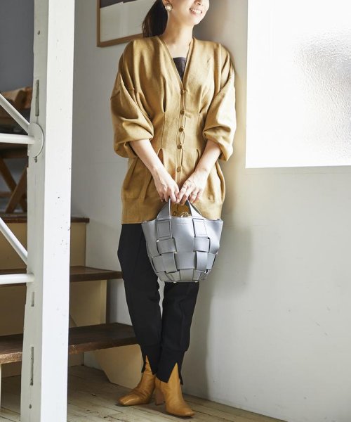 ファー巾着付きメッシュバッグ  V1211174520(9295円)