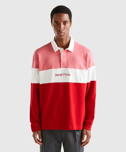 BENETTON (mens)(ベネトン（メンズ）)/カラーブロック長袖ラガーポロシャツ・ユニセックス/img27